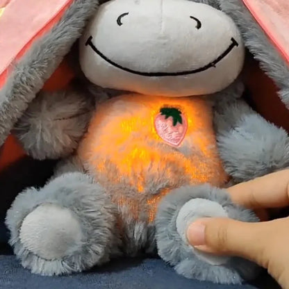 Strawberry Donkey Breathing Plush Doll