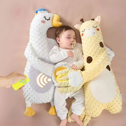 Baby Soothing Pillow with Remote-Controlled Patting Hand – Newborn Sleep Aid